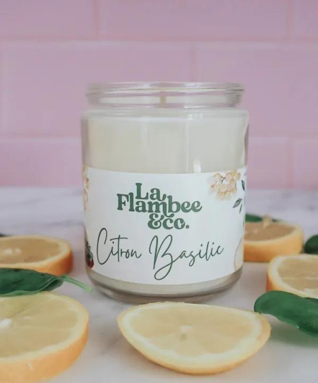 chandelle basilic citron de la flambée